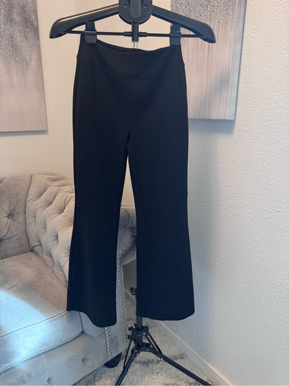 Black Women's Stretch Boot-Cut Ponte Pants